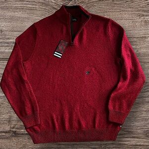 Chaps Men's Quarter Zip Up Sweater!